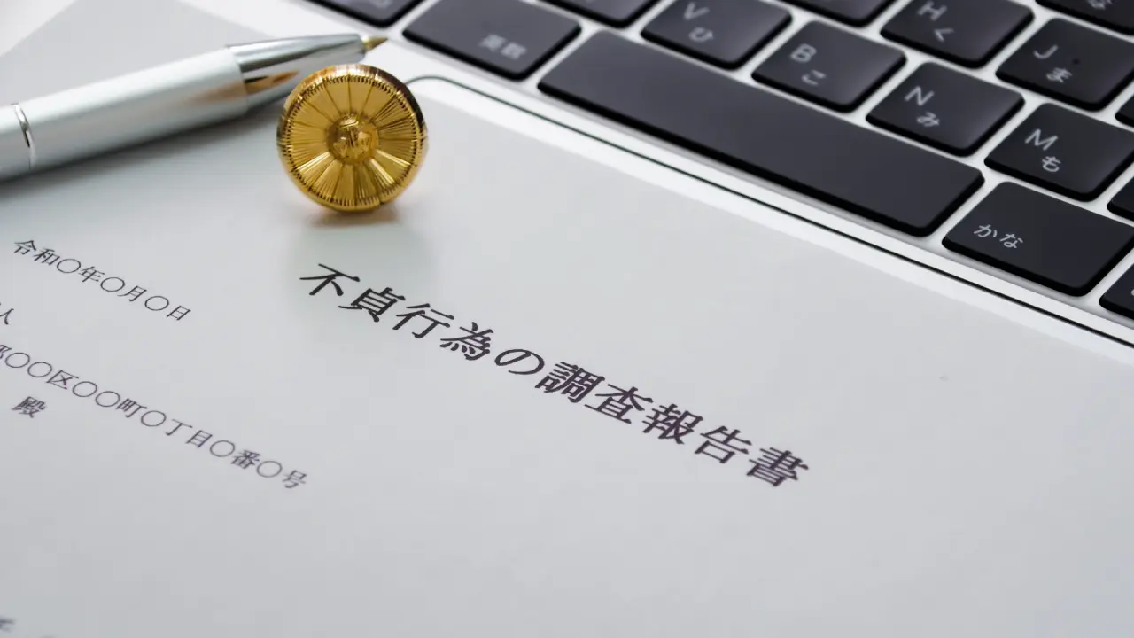 浮気調査の報告書